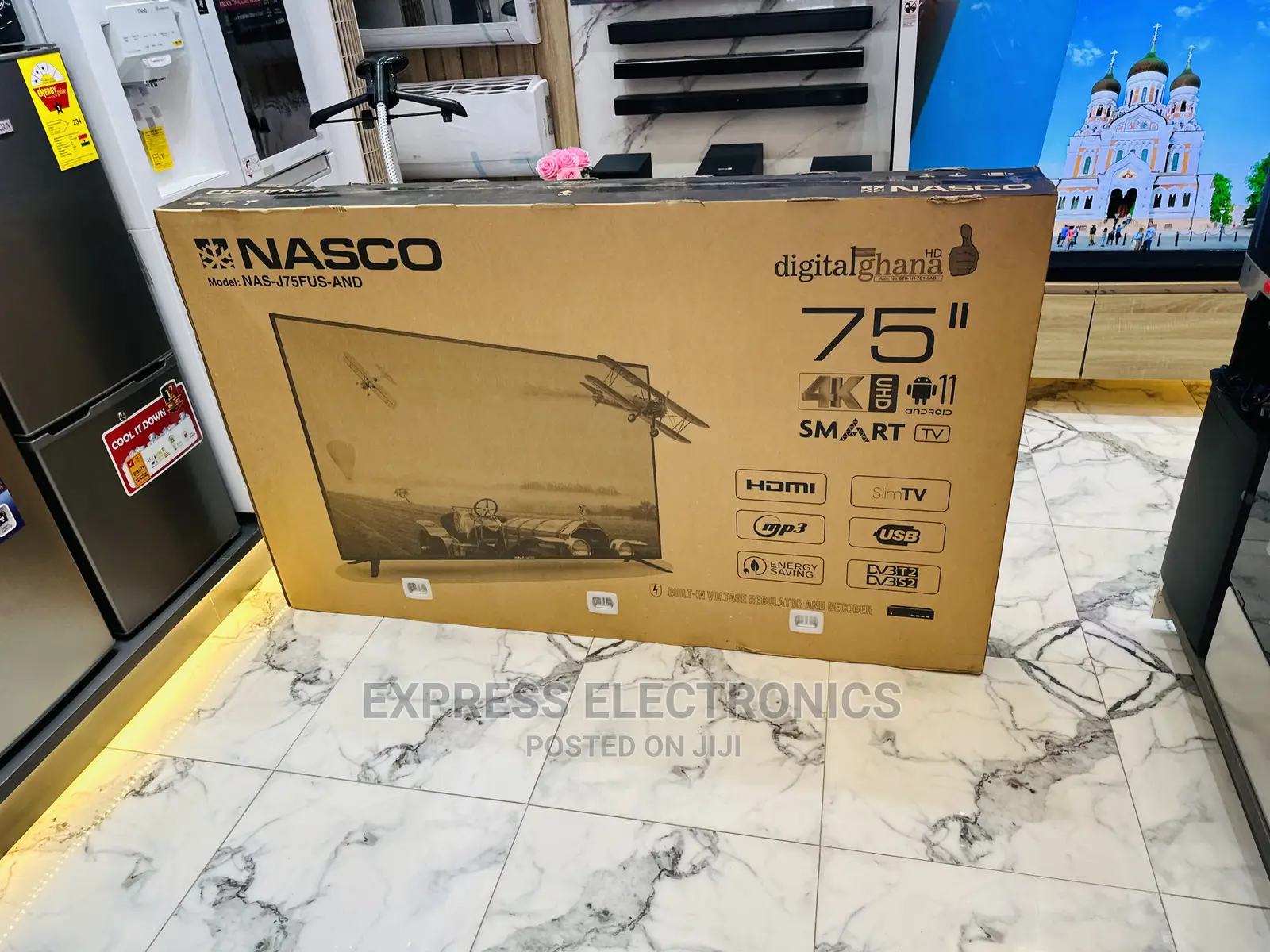 UHD Digital Smart Android LED Nasco LED-NAS-J75FUS-AND 75′′