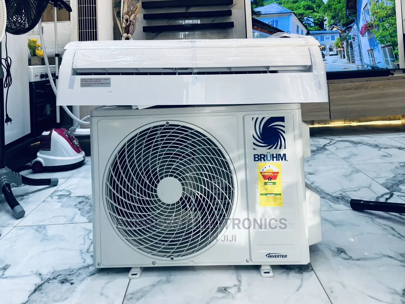 Auto Blow Function Split R410 Bruhm 1.5hp White Ac