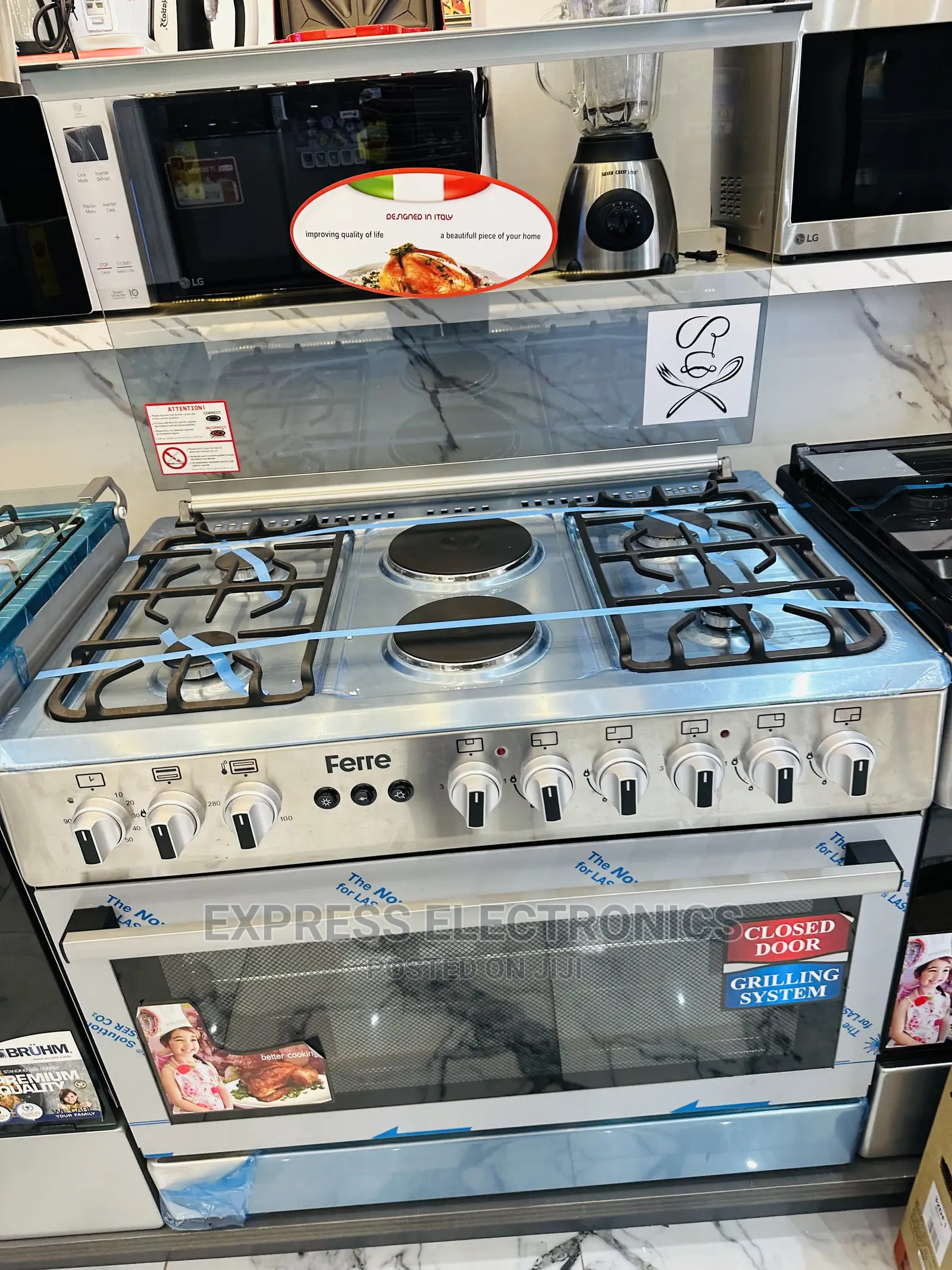 Stainless Steel Table Top Plate 4+2 Cooker Oven Grill