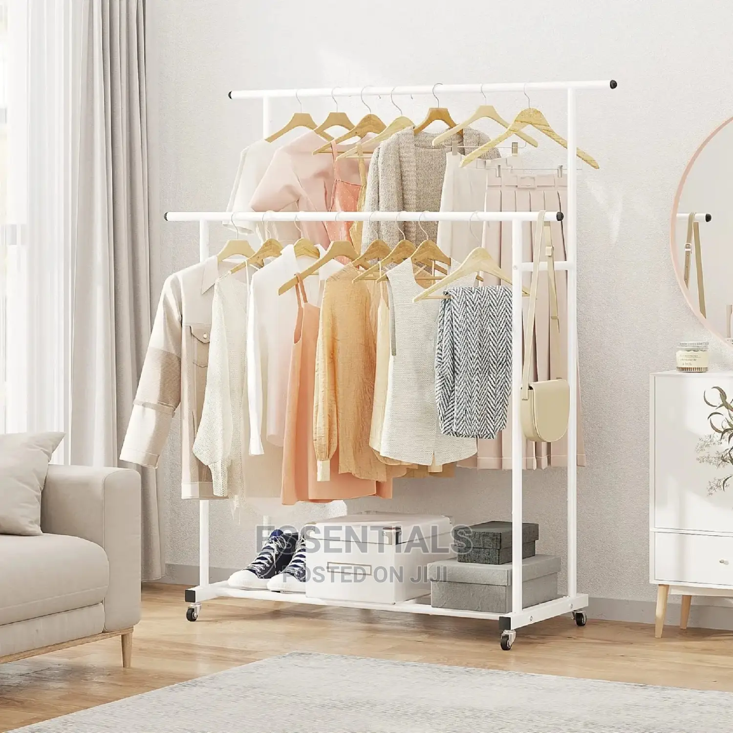 Double Pole Garment Rack