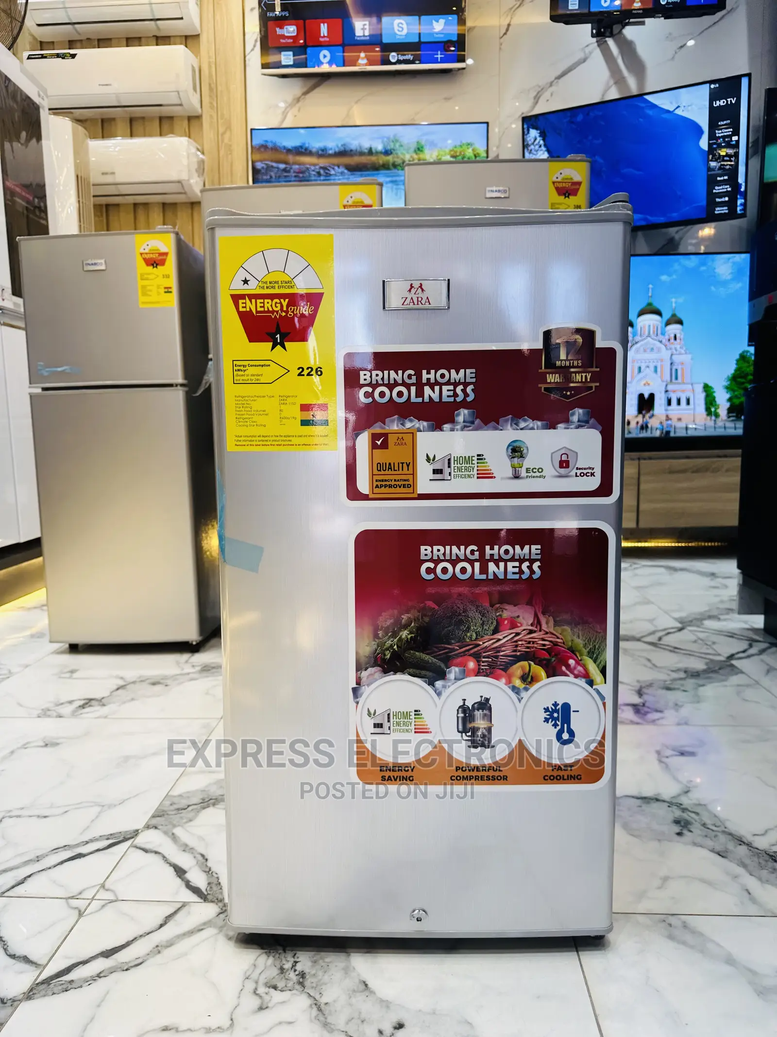 Get Discount on New Table Top Zara 80L Grey Color Fridge