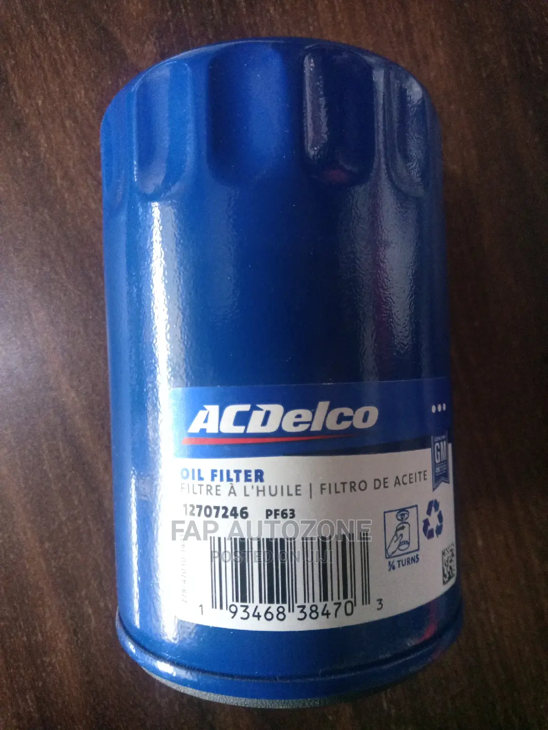 01194. Original Acdelco Oil Filter From Usa. Pf63