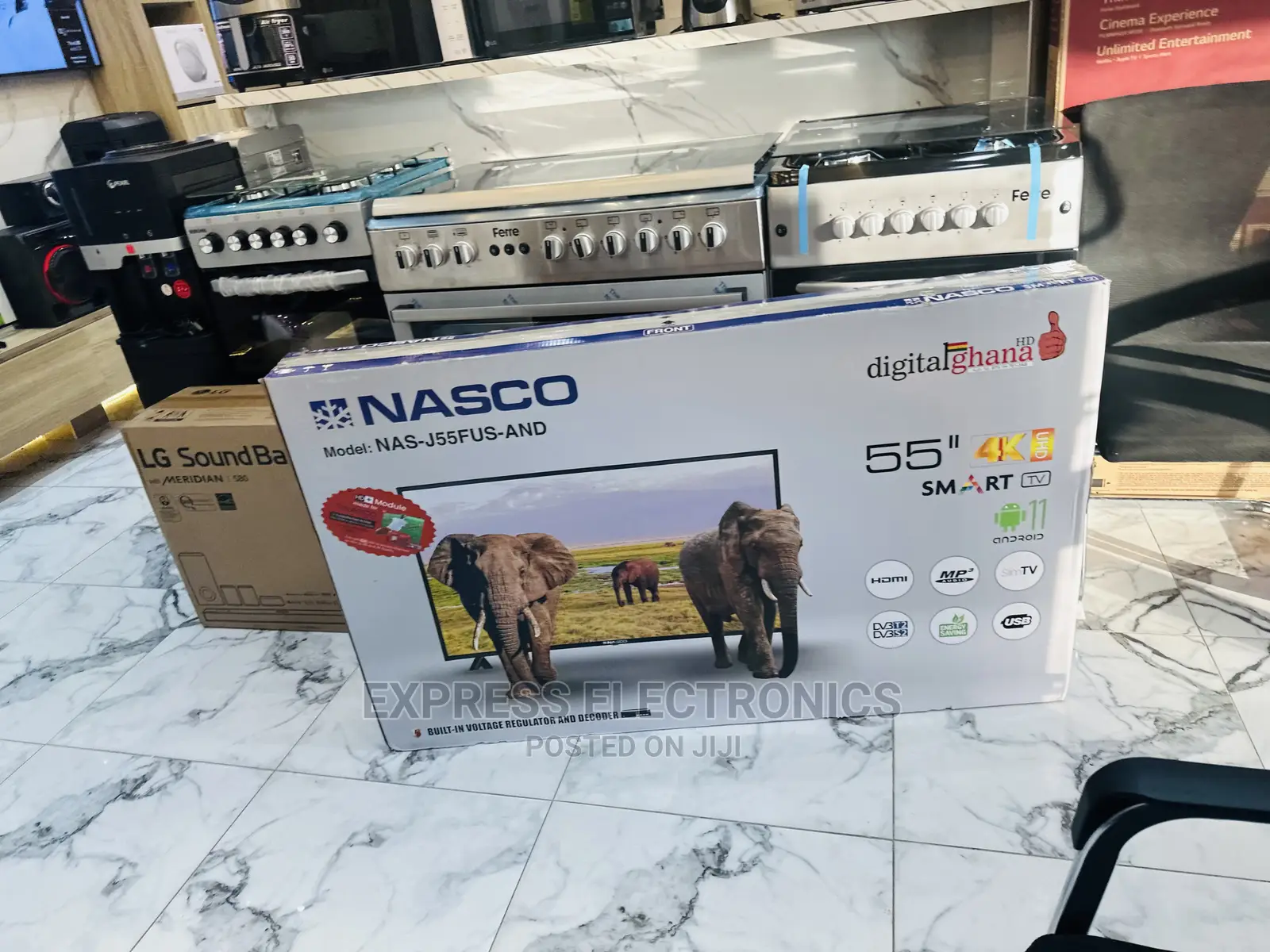 Dynamic Range of Colors UHD LED Display Nasco 55” Tv