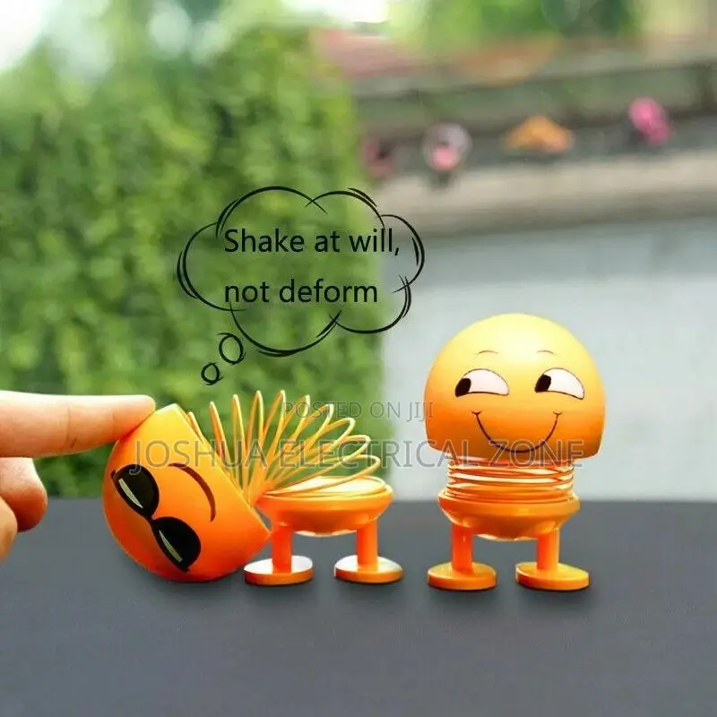 Emoji Dolls Toy Car Dashboard Home Decor Smiling Face