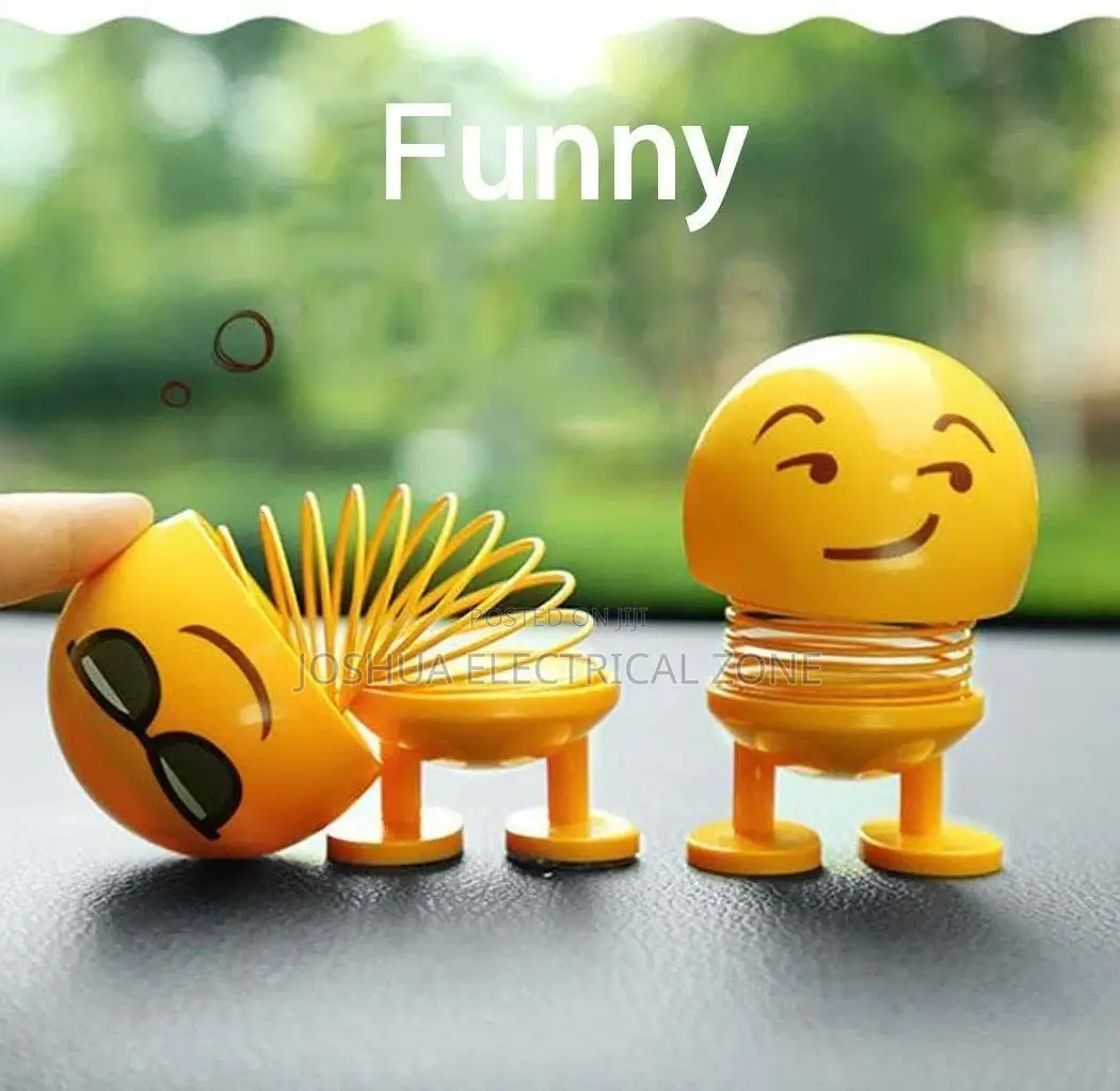 Emoji Dolls Toy Car Dashboard Home Decor Smiling Face