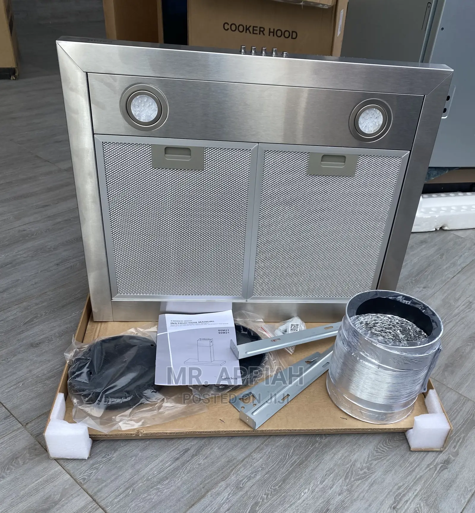 Effective Reliable Midea 60cm Cooker Hood Stainless[60M21]