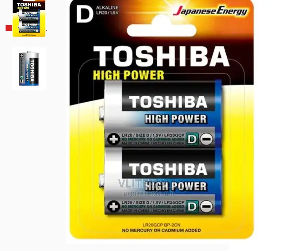 1.5V High Power Alkaline D Size Battery Toshiba LR20