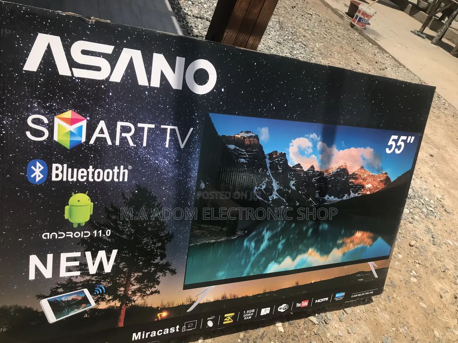 Get Available Asano 55′′ UHD Smart Satellite TV