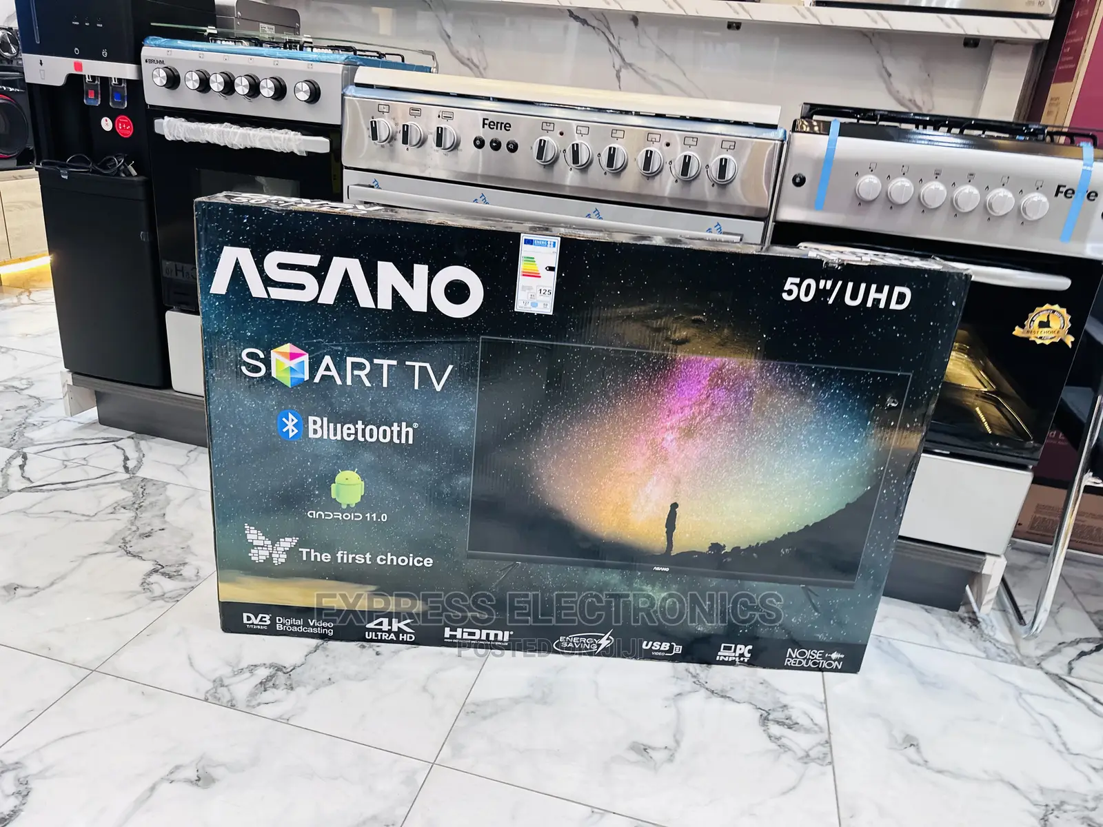 Energy Efficiency Slim Asano Smart 50”Uhd Led Display Tv