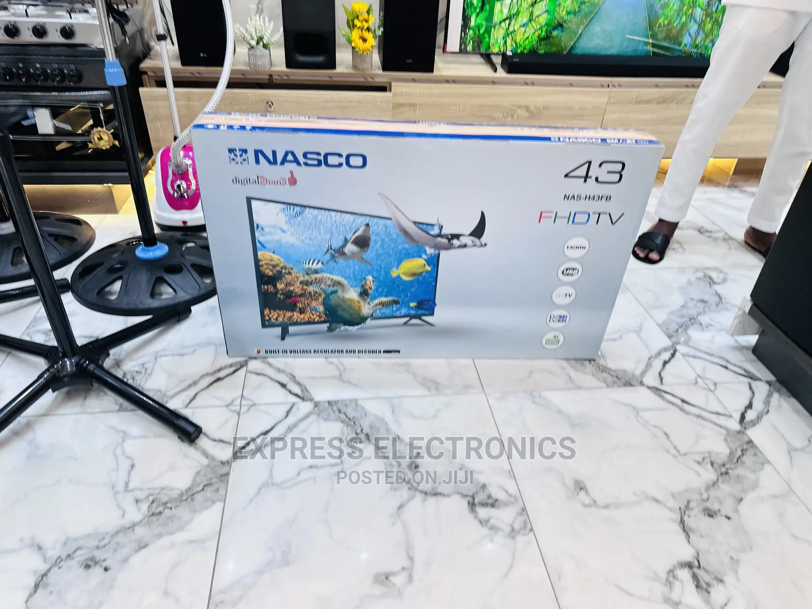 1 Year Warranty on FHD Satellite  Digital Nasco NAS-H43FB