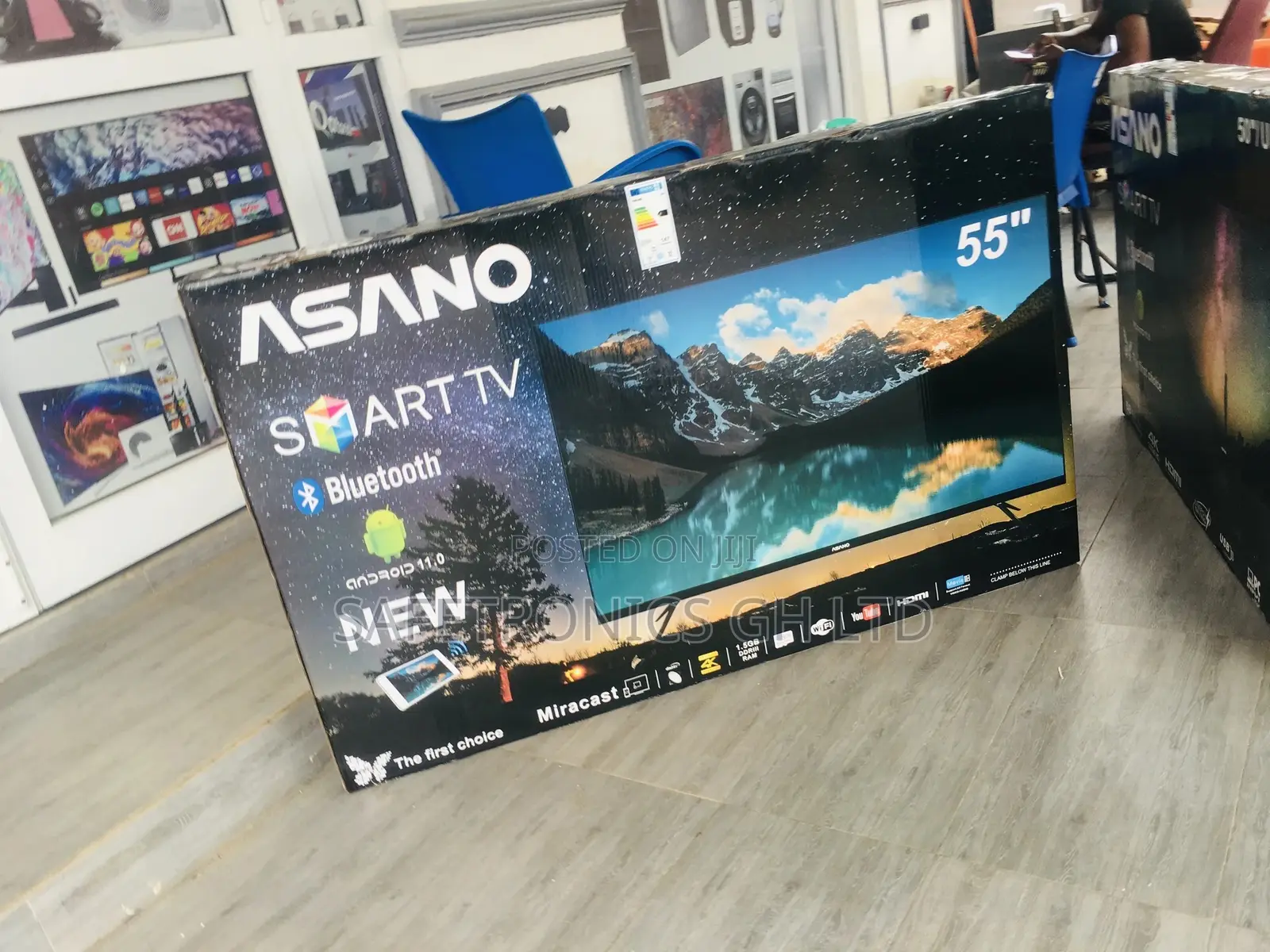 Clear 55 Inches Glossy LED UHD Smart Asaon Tv 
