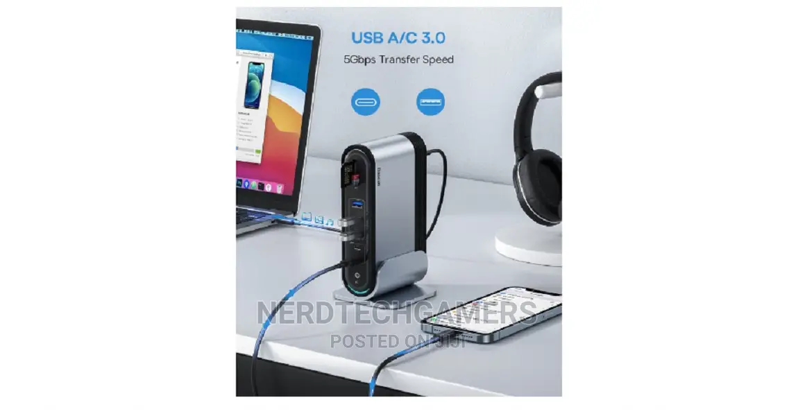Baseus 17-in-1 USB C Docking Station to Cast on 3 Monitors