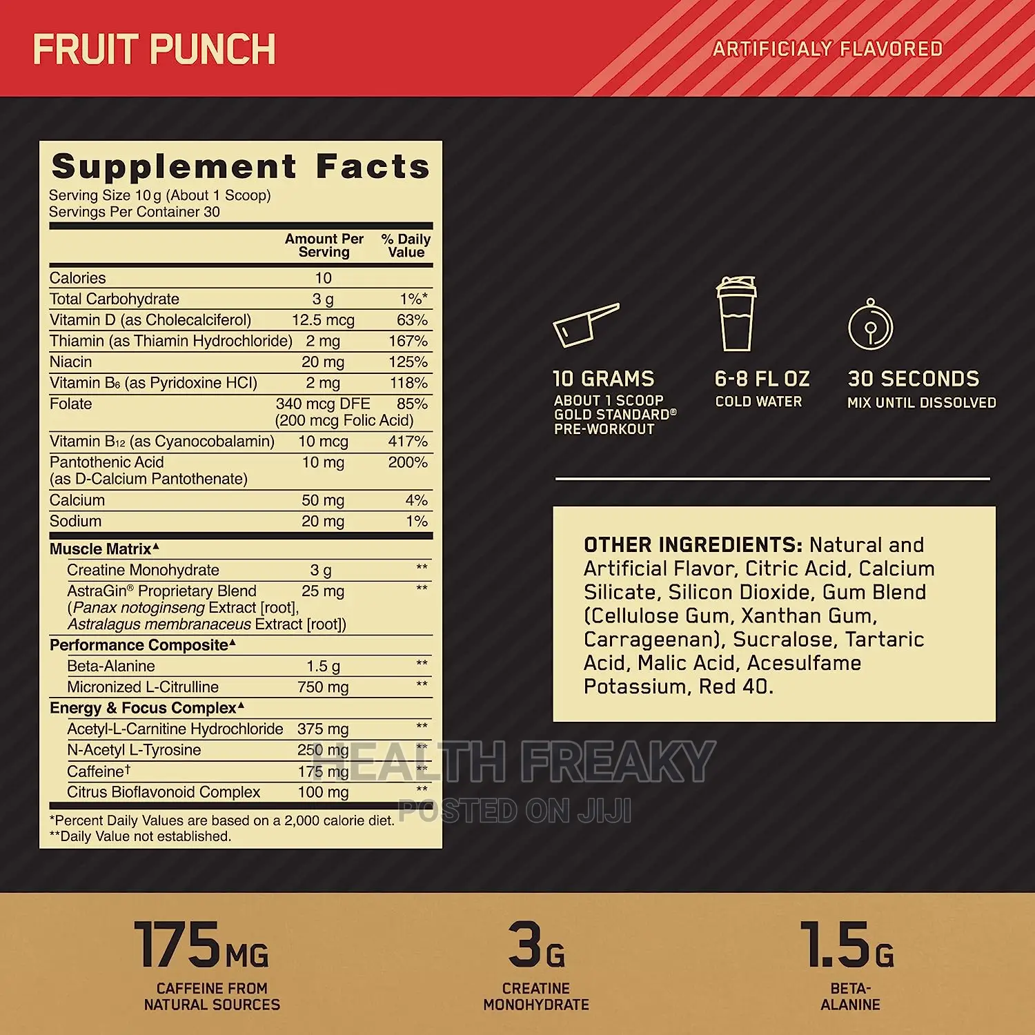 Preworkout Gold Standard Creatine Energy Performance
