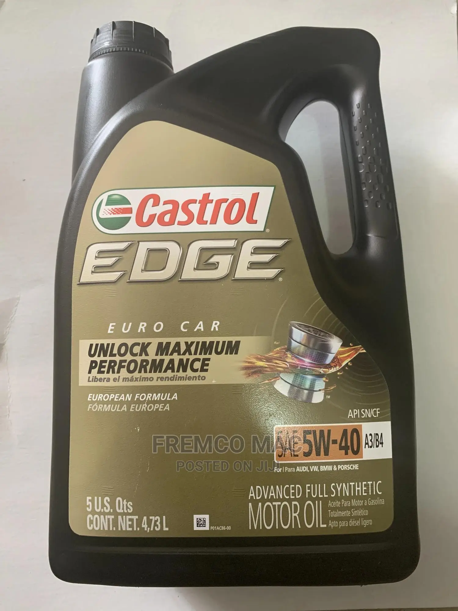 Castrol EDGE Advanced Full Synthetic Oil - 5w-40