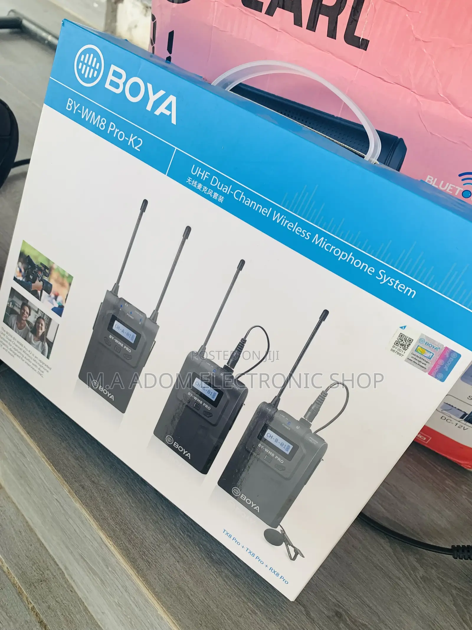 Boya UHF Dual-Channel Wireless Microphone System