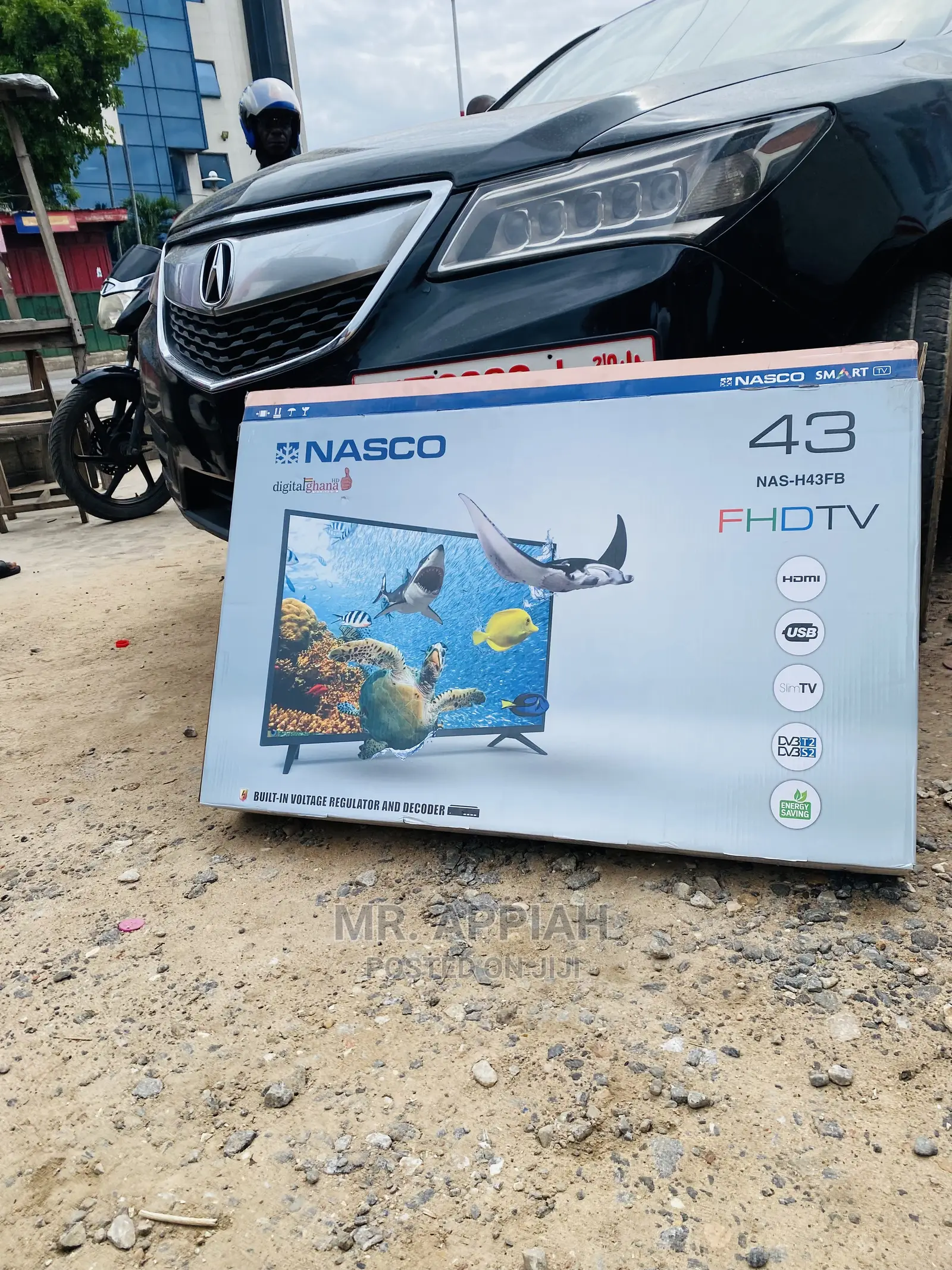 Fresh in Box Nasco 43”Tv +Inbuilt-Voltage Regulator Decoder