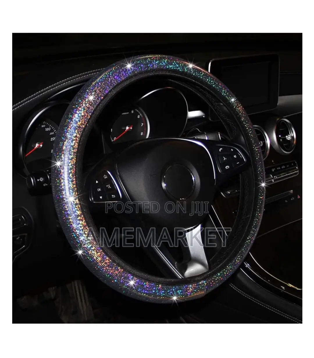 Flashing Crystal Steering Wheel Cover Fashion Design
