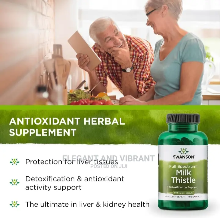 Swanson Milk Thistle Seed Capsules, 500 Mg, 100 Count