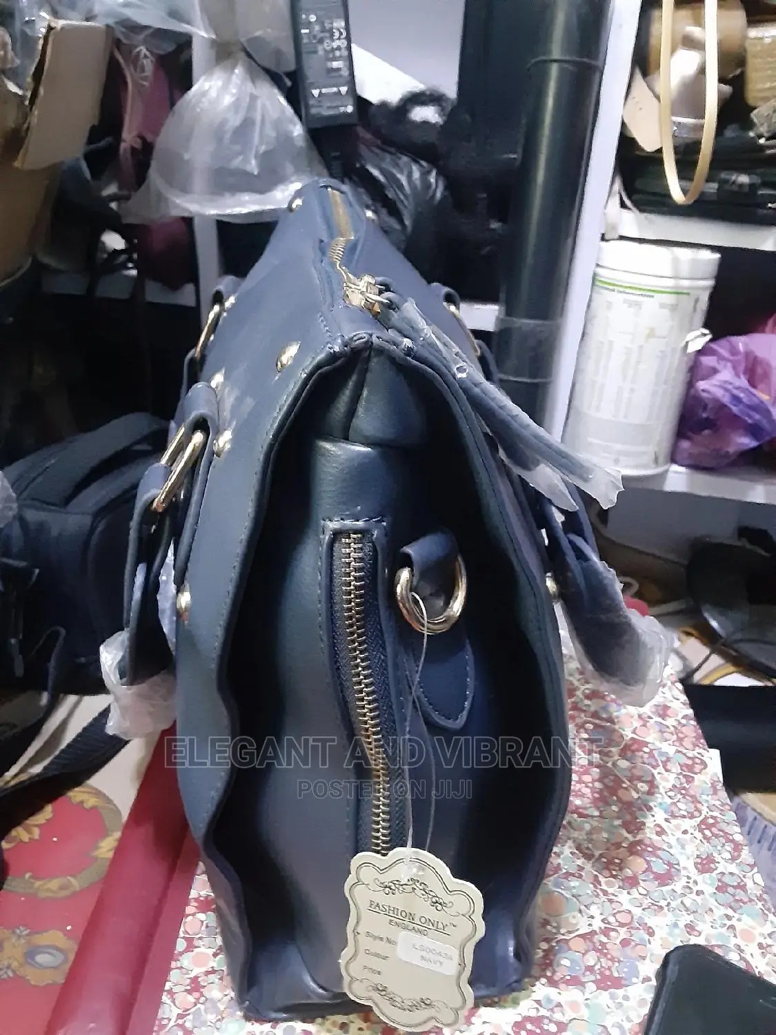 Brand New Dark Blue Leather Bag From UK