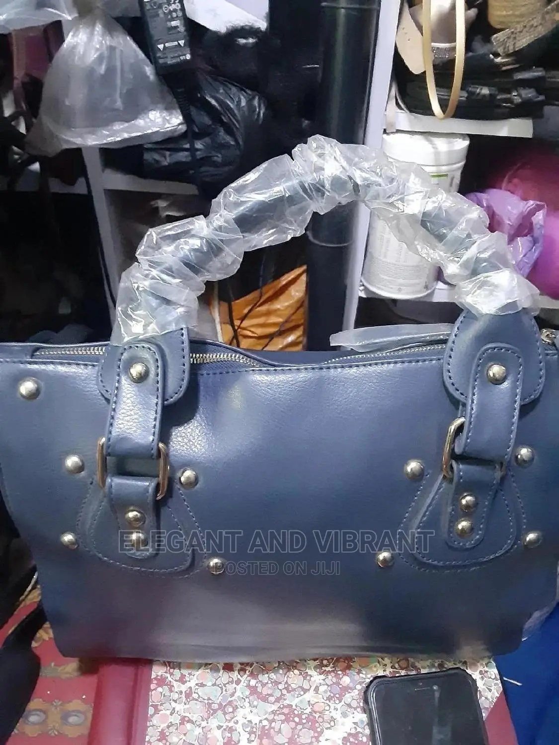 Brand New Dark Blue Leather Bag From UK