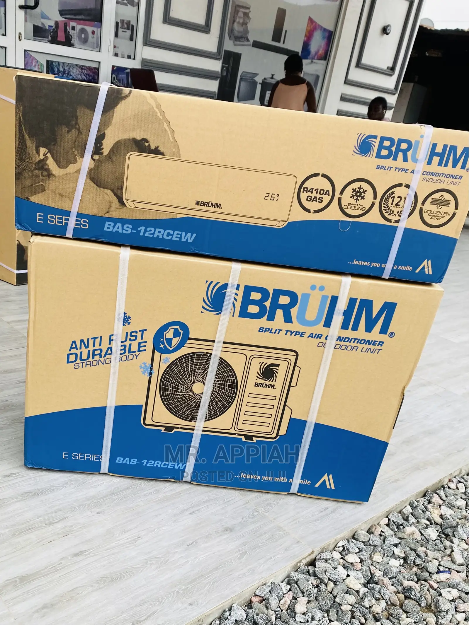 Manual Defrost Bruhm 1.5hp Ac(White Color)