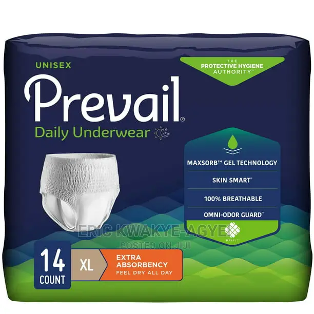 Prevail Underwear, Extra Absorbency, Xl, 54"-64", 14 Count,