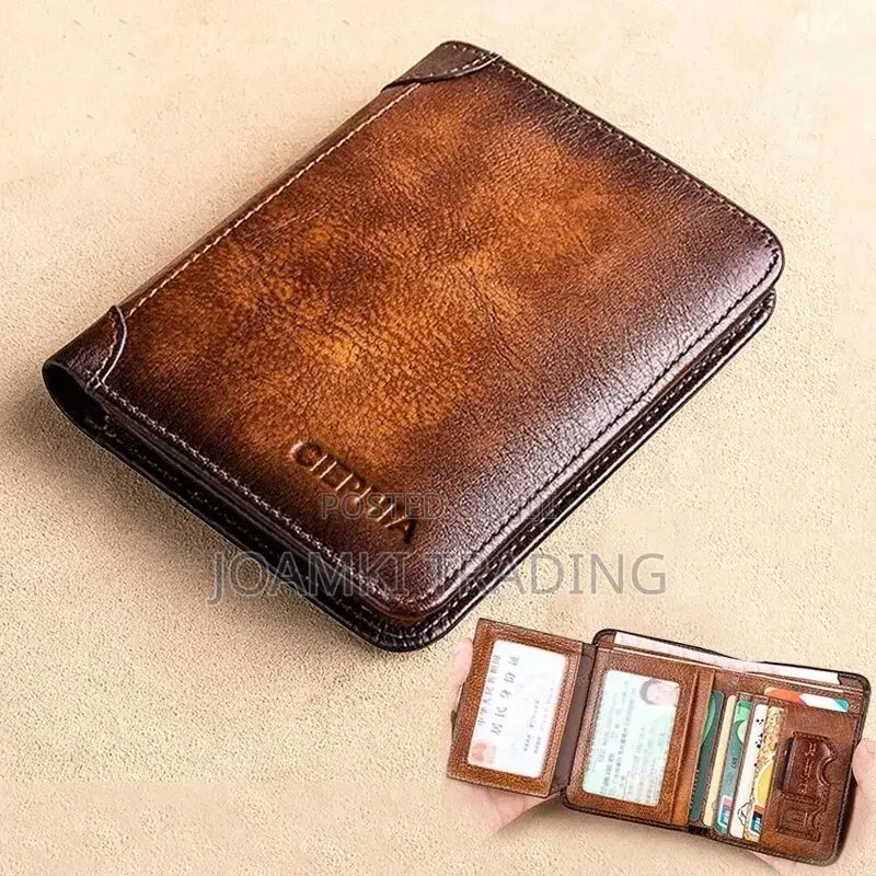 Leather Wallet for Men Rfid Vintage Multi Function