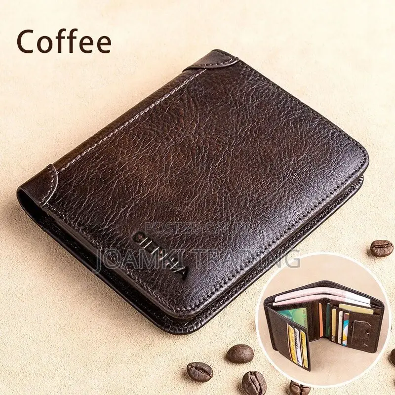 Leather Wallet for Men Rfid Vintage Multi Function