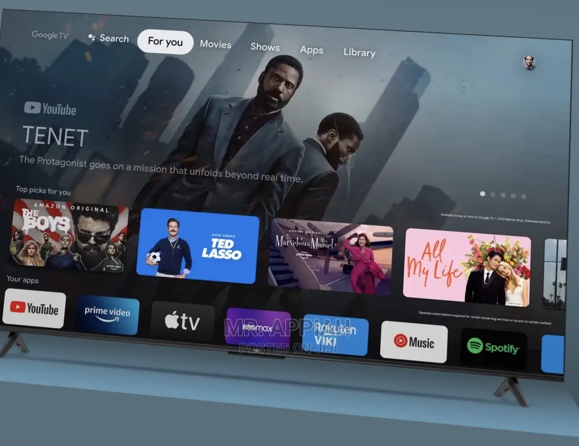 Authentic TCL 189.5cm,75 Inch Hd Smart LED Tv(75P635)Black.