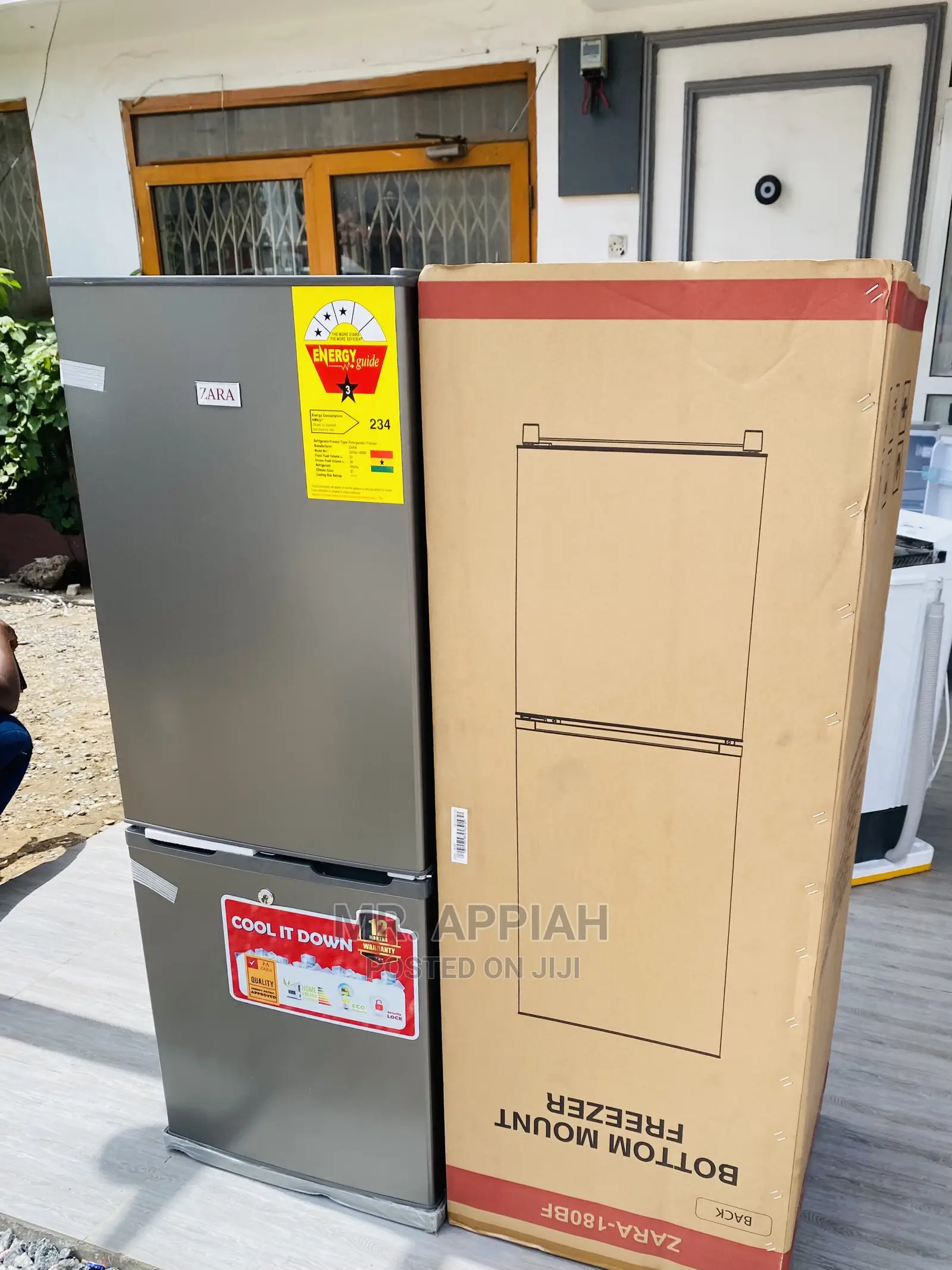 Extra Chilling Zara 2 Door Refrigerator 118L(Zara180bf)Gray