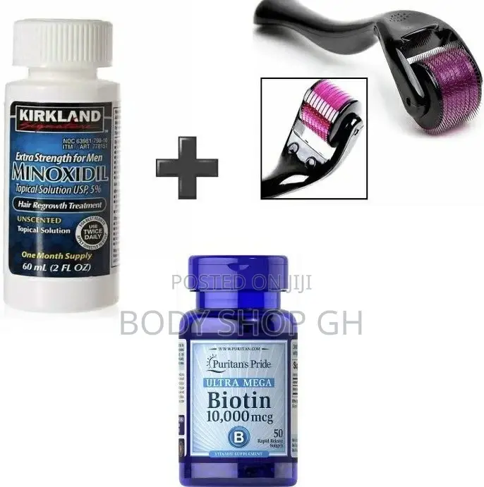 Beard Booster Super Pack - Minoxidil Biotin Derma Roller