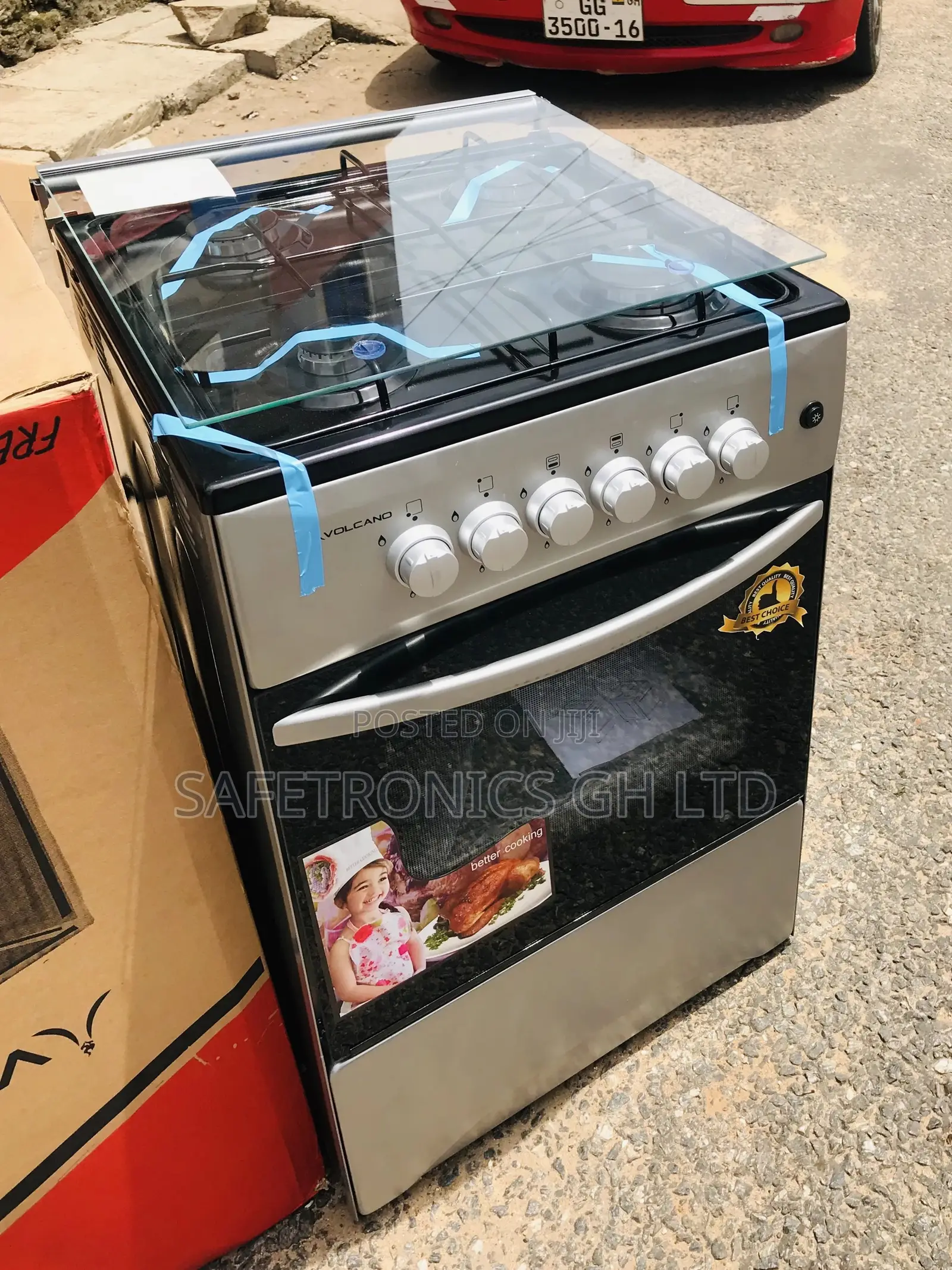 New Auto Ignition 4 Gas Cooker 50x50 Oven Grill Volcano