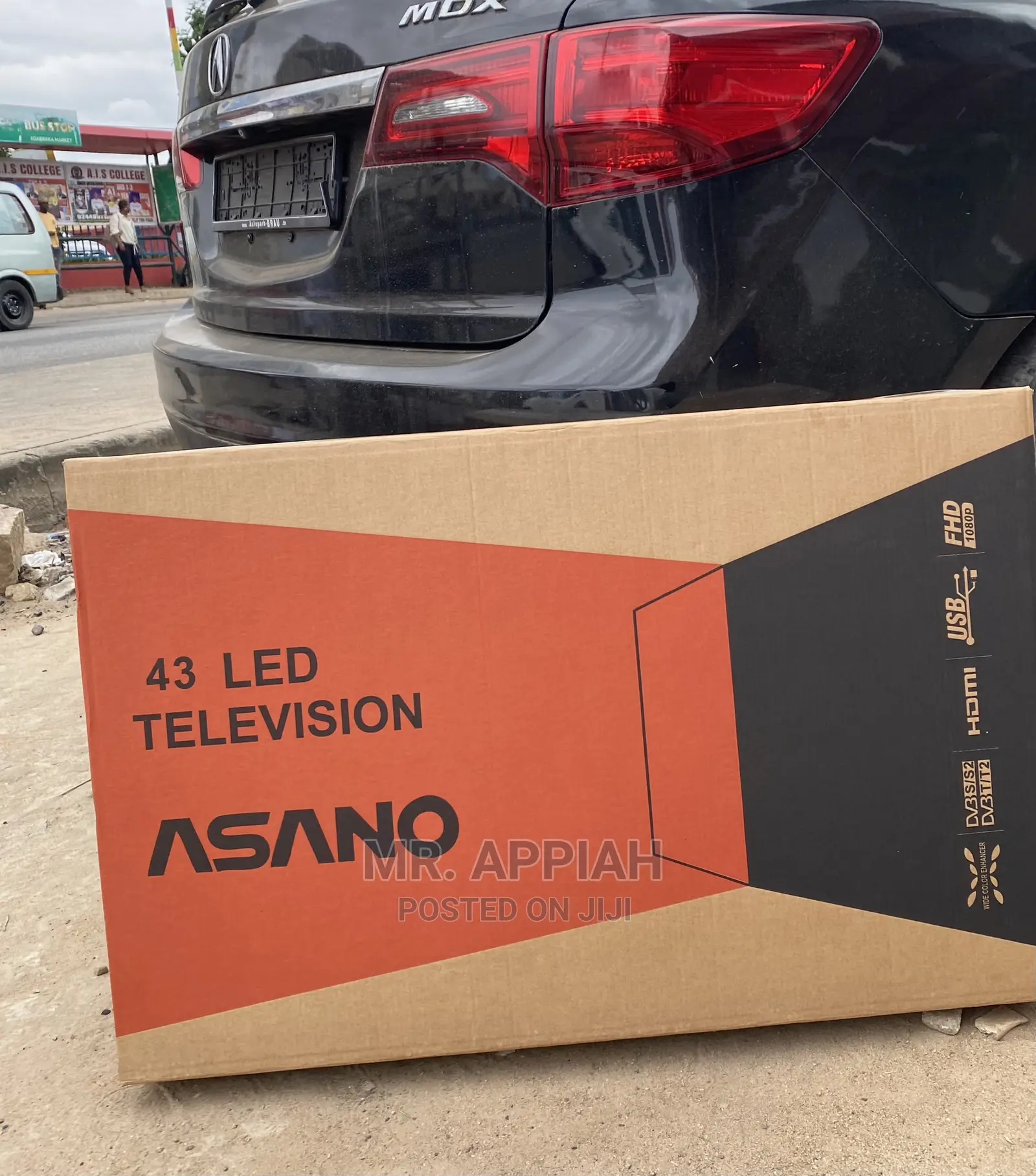 (Black)High Efficiency Asano 43 Inch Digital Satelite HD Tv