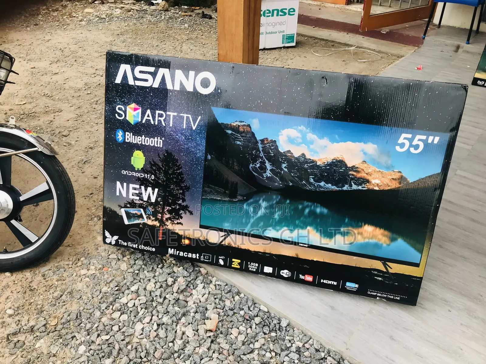 Wifi Bluetooth Smart 55 Inches Asaon Glossy Led Tv 