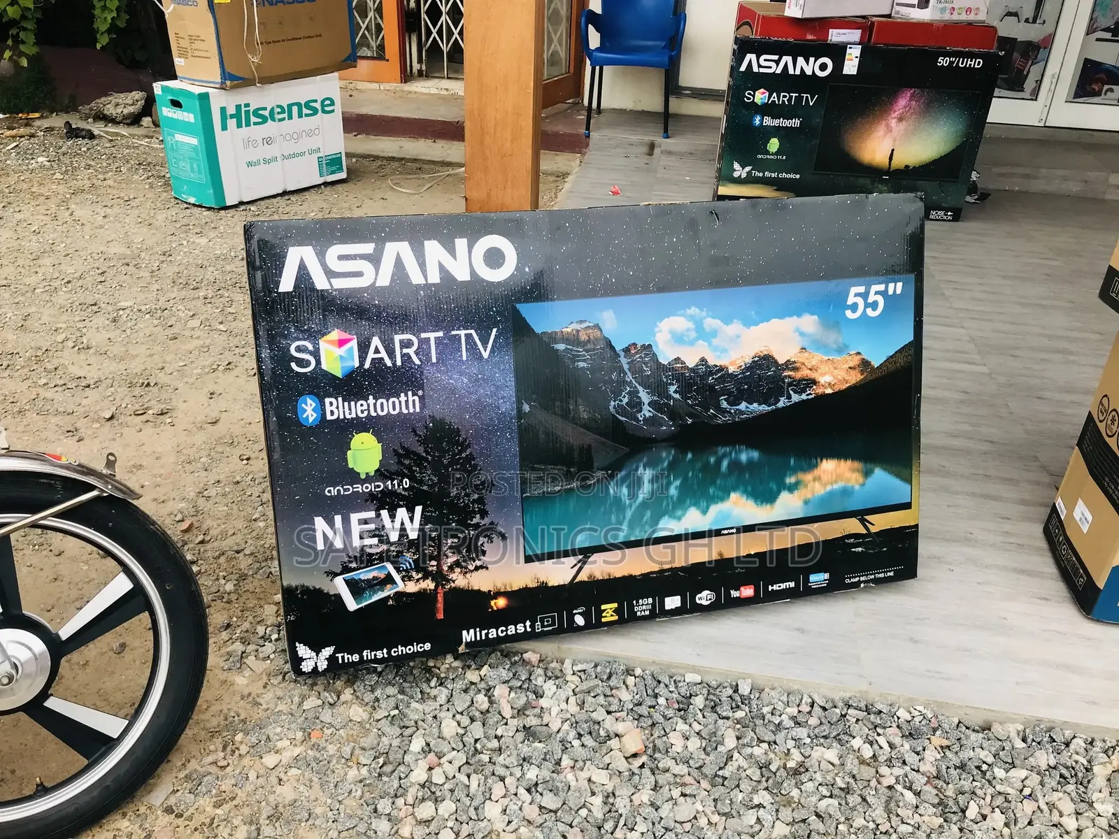 Wifi Bluetooth Smart 55 Inches Asaon Glossy Led Tv 