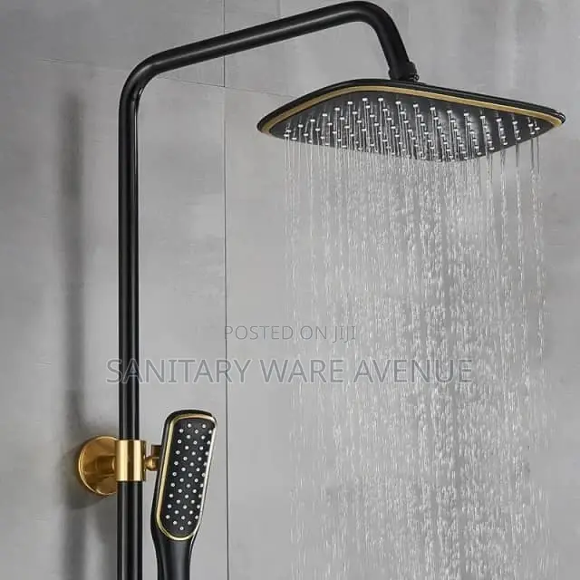 Bathroom Shower Mixer - Black and Gold Shower -