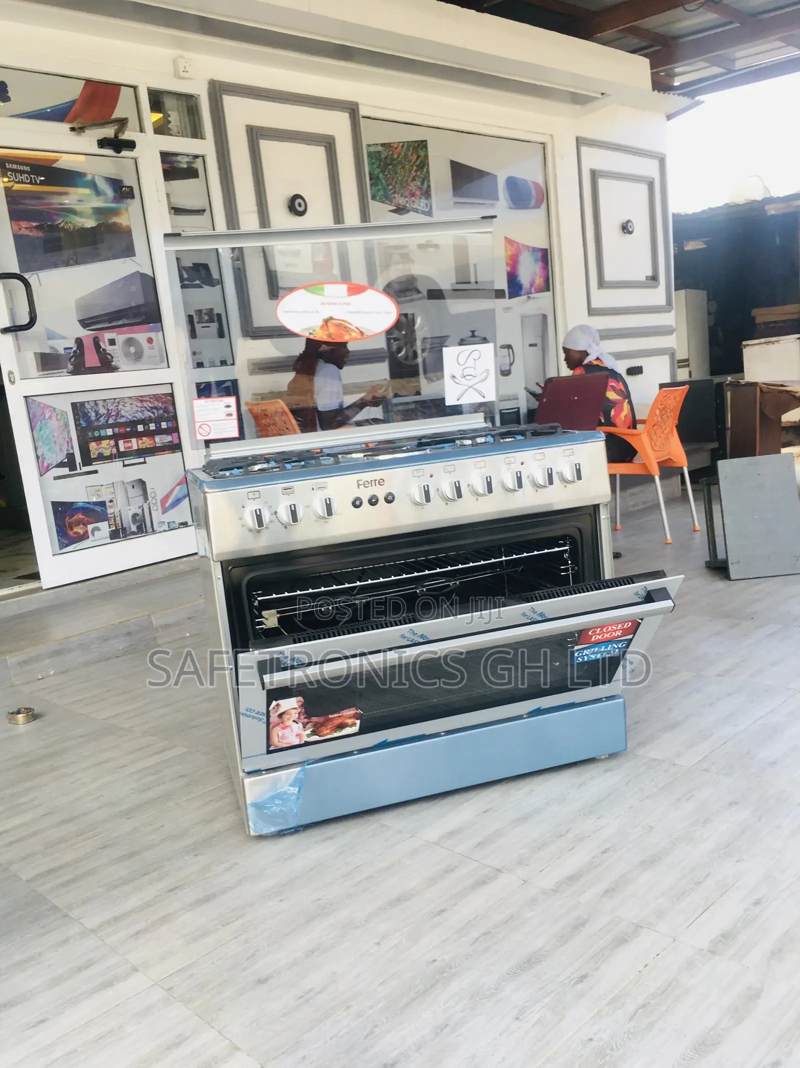 60x90 Ferre 6 Gas Oven With Grill 2 Electric 4 Gas 