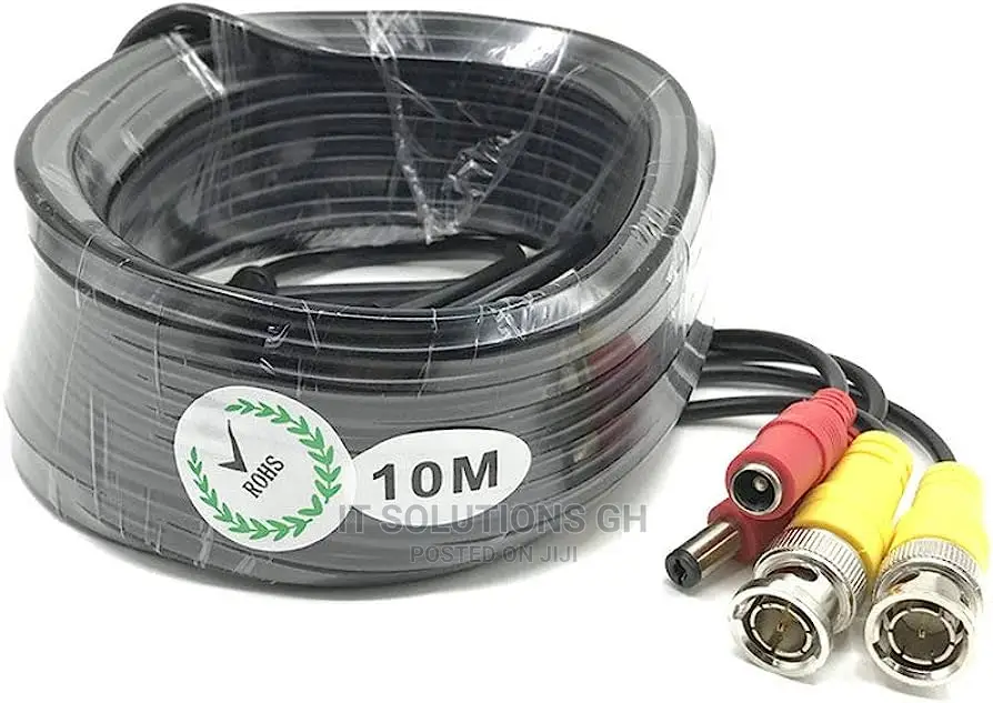 10M BNC Video Power Cable for CCTV Camera Ecurity System (1