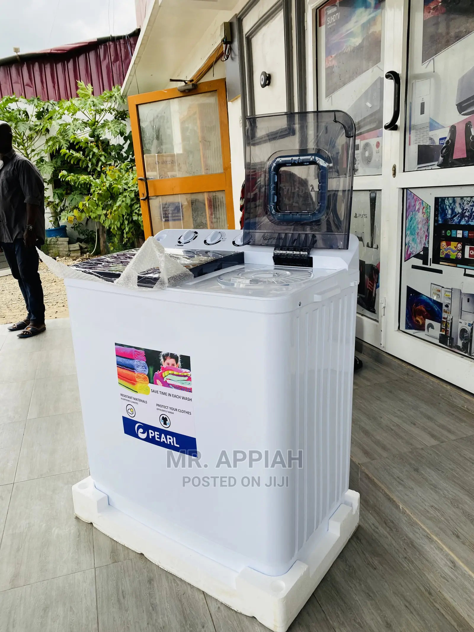High Quality 12kg Pearl Top Load Washingmachine + Spin Dry.