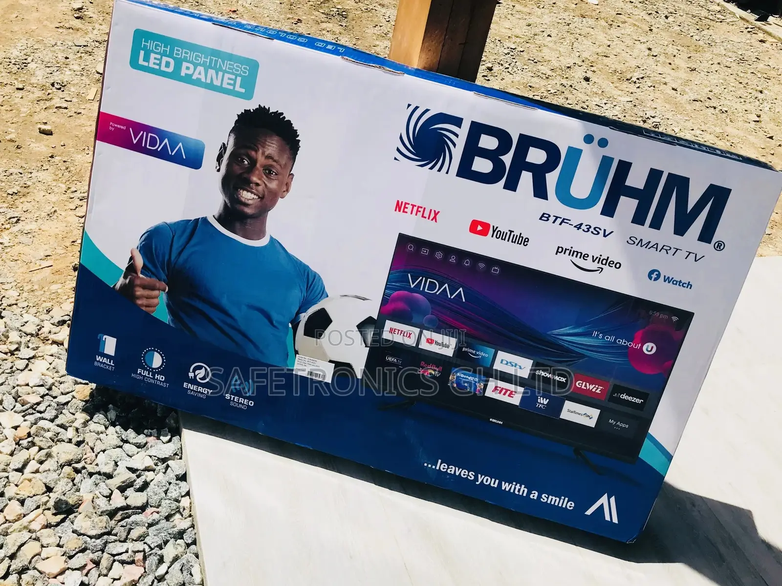 Design Bruhm 43 Inches Glossy LED Tv 