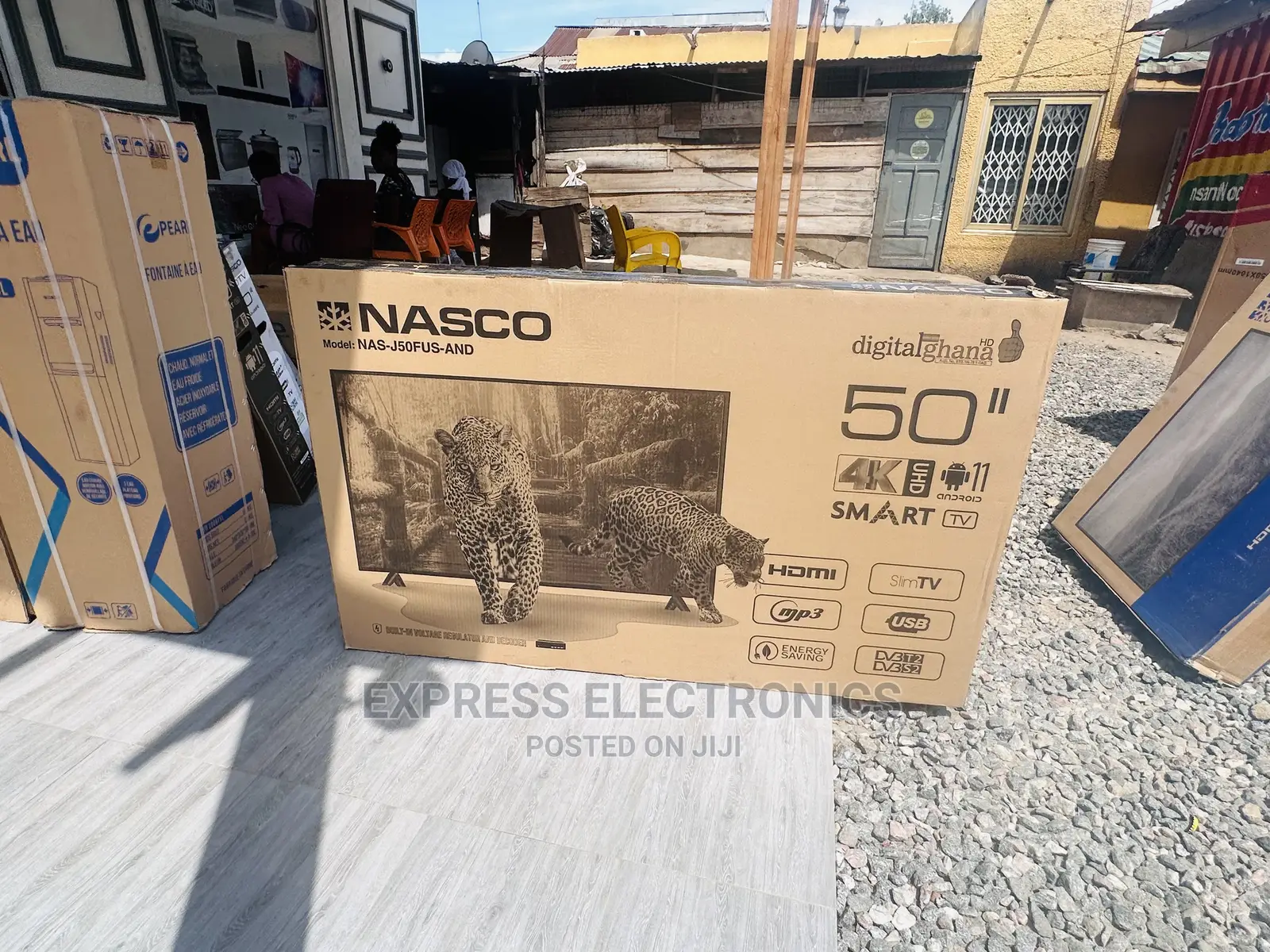 Neatly Sealed in Box Nasco Smart Android Satellite 50”FHD