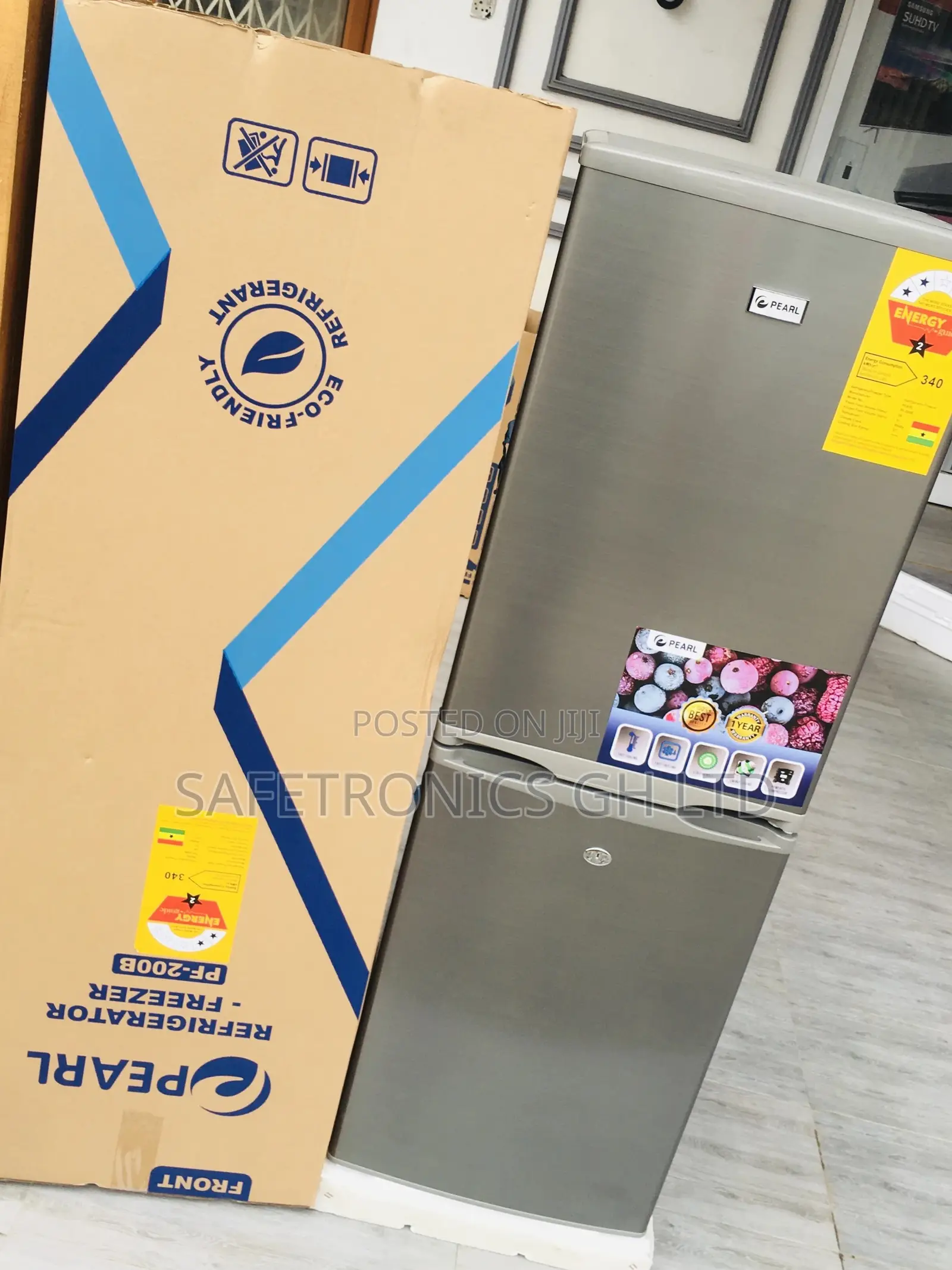 Bottomfreezer Pearl PF-200B Doubledoor Fridge