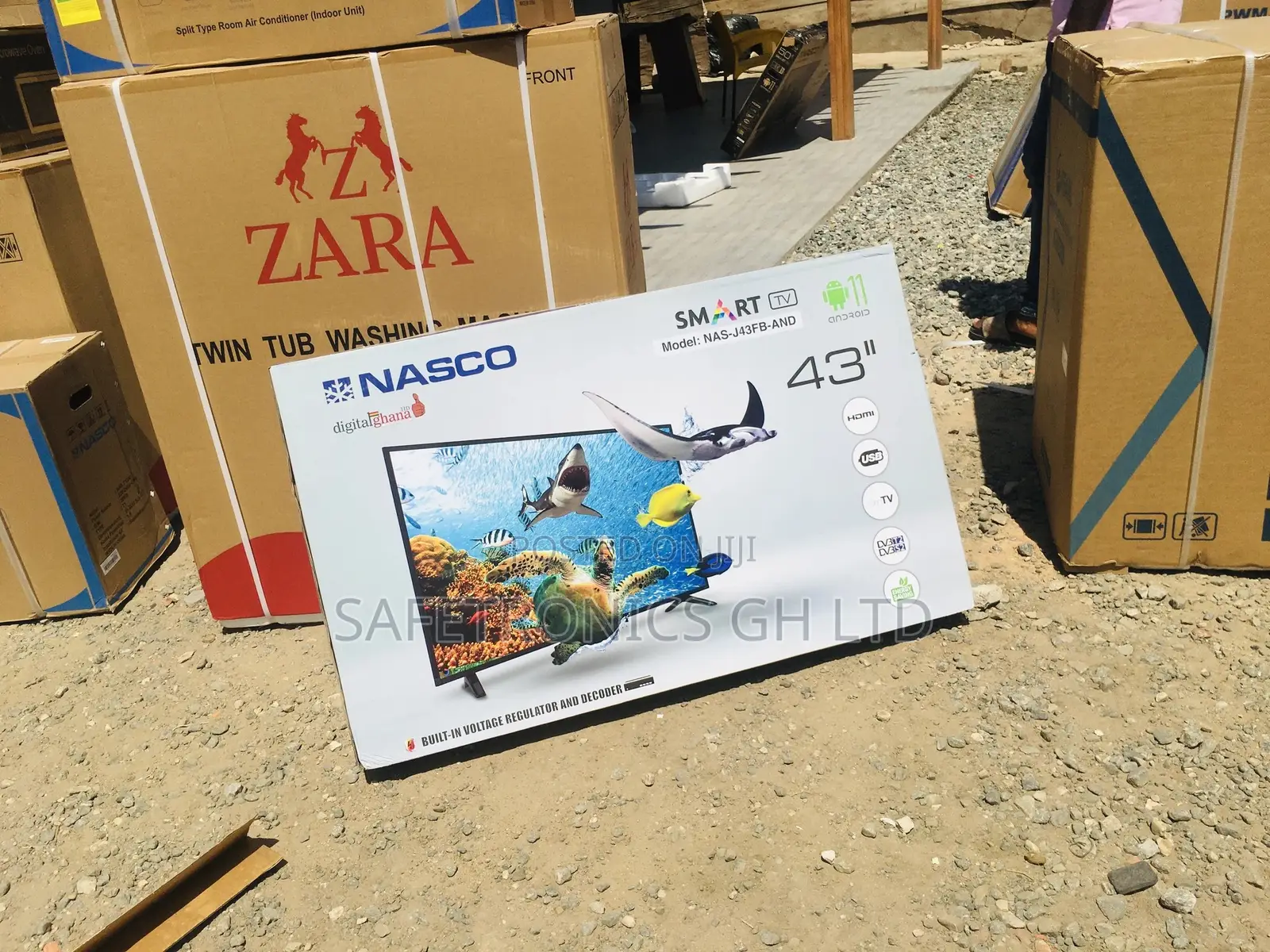 Grab 43 Inches Smart Glosyy LED Nasco Tv