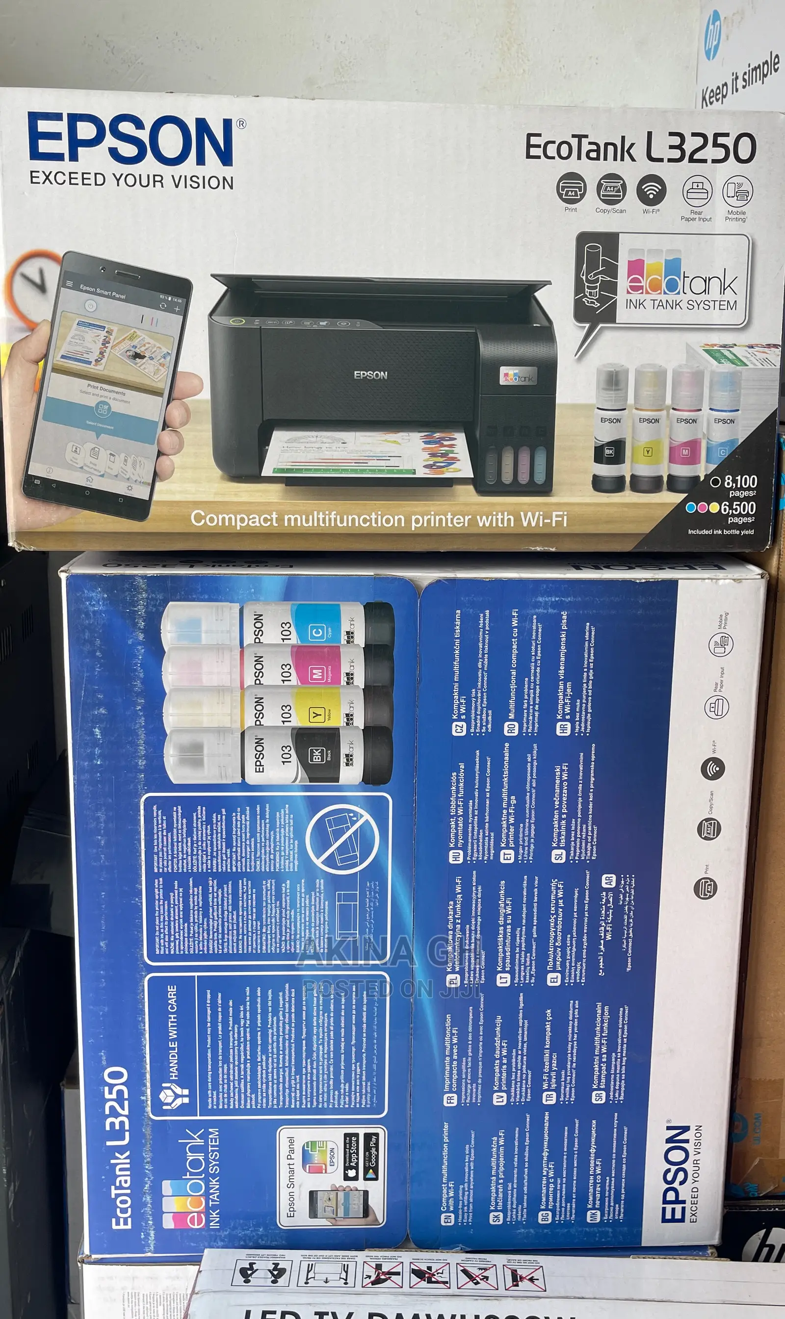 Epson L3250 Wifi Multifunction Ecotank Printer