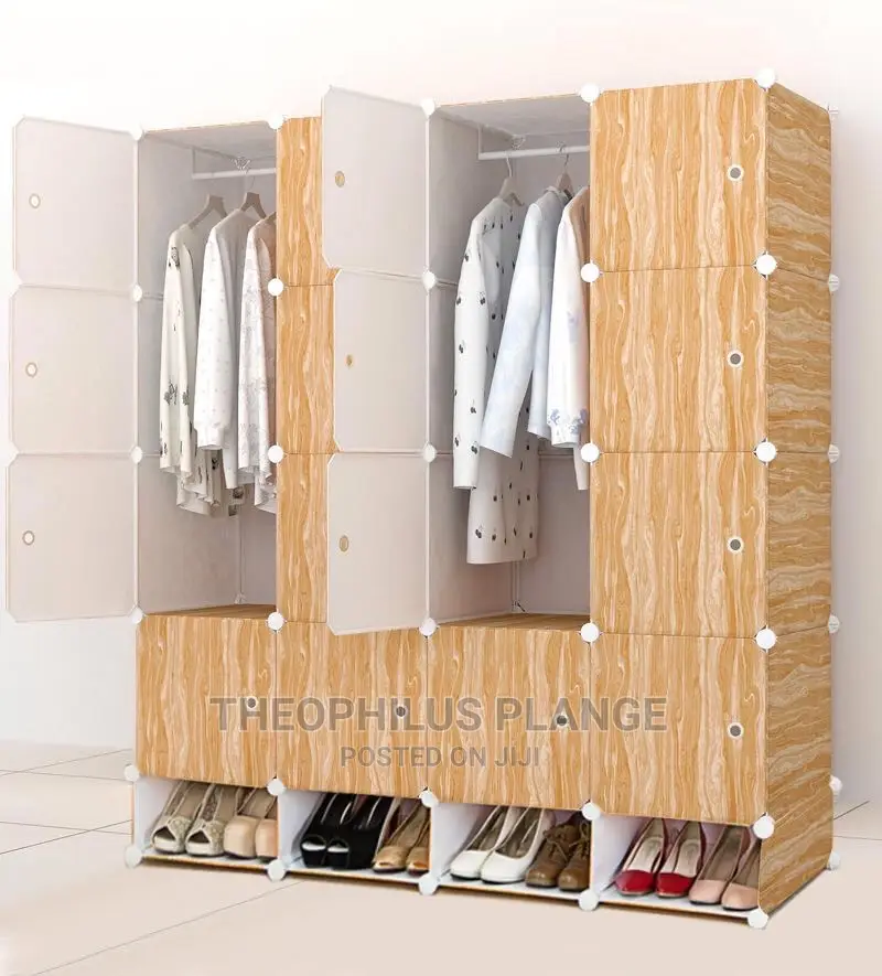 16 Cubes Plastic Wardrobe With Additional Shoe Space.