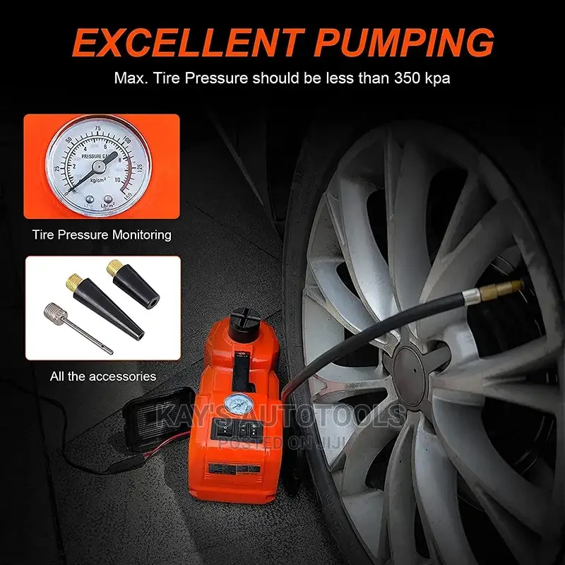 5ton Electric Car Jack With Impact Wrench With Tire Pump