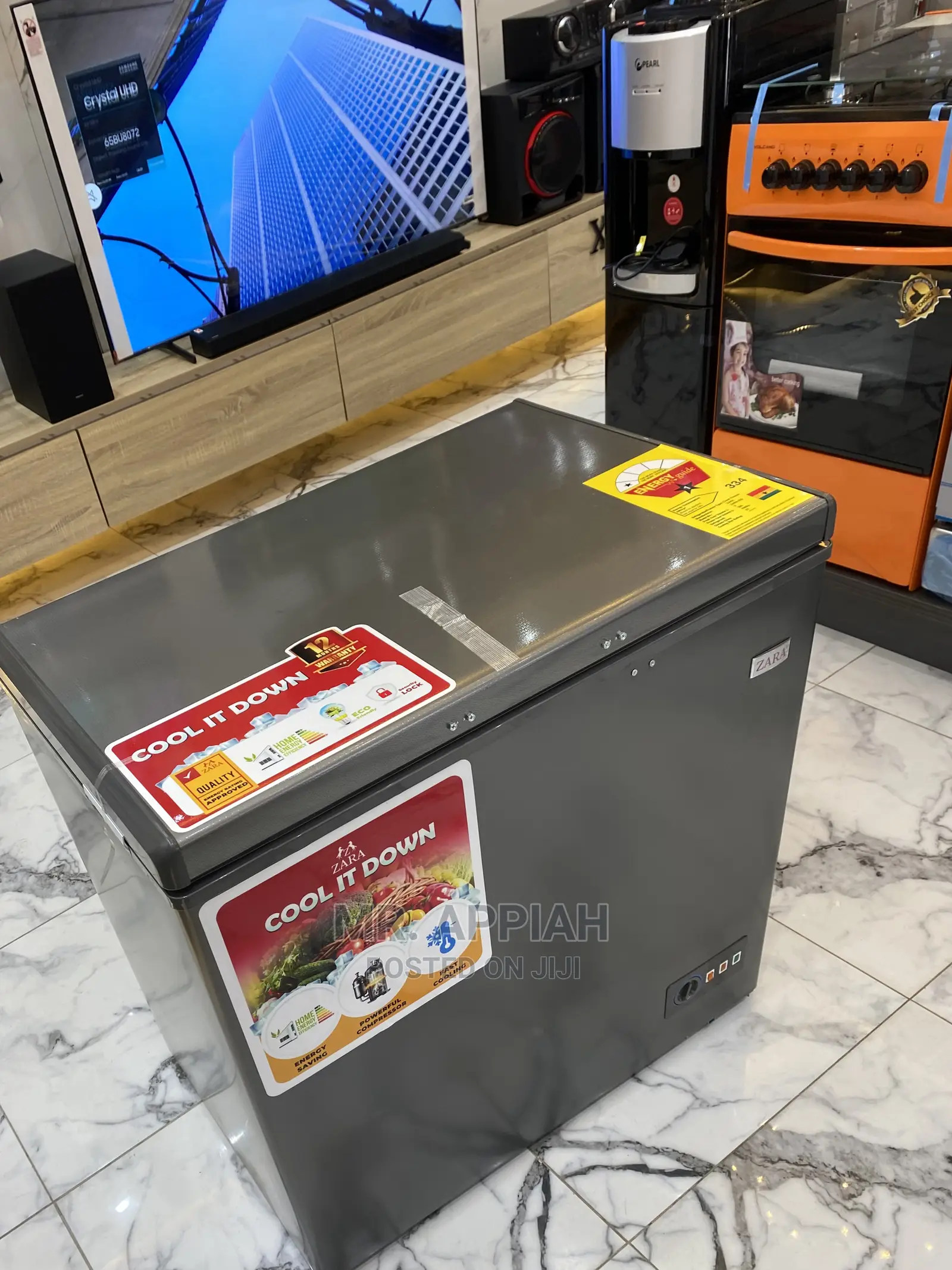 Eco-Friendly Zara -260s. 200 Litre Freezer(Chest)Dark Gray