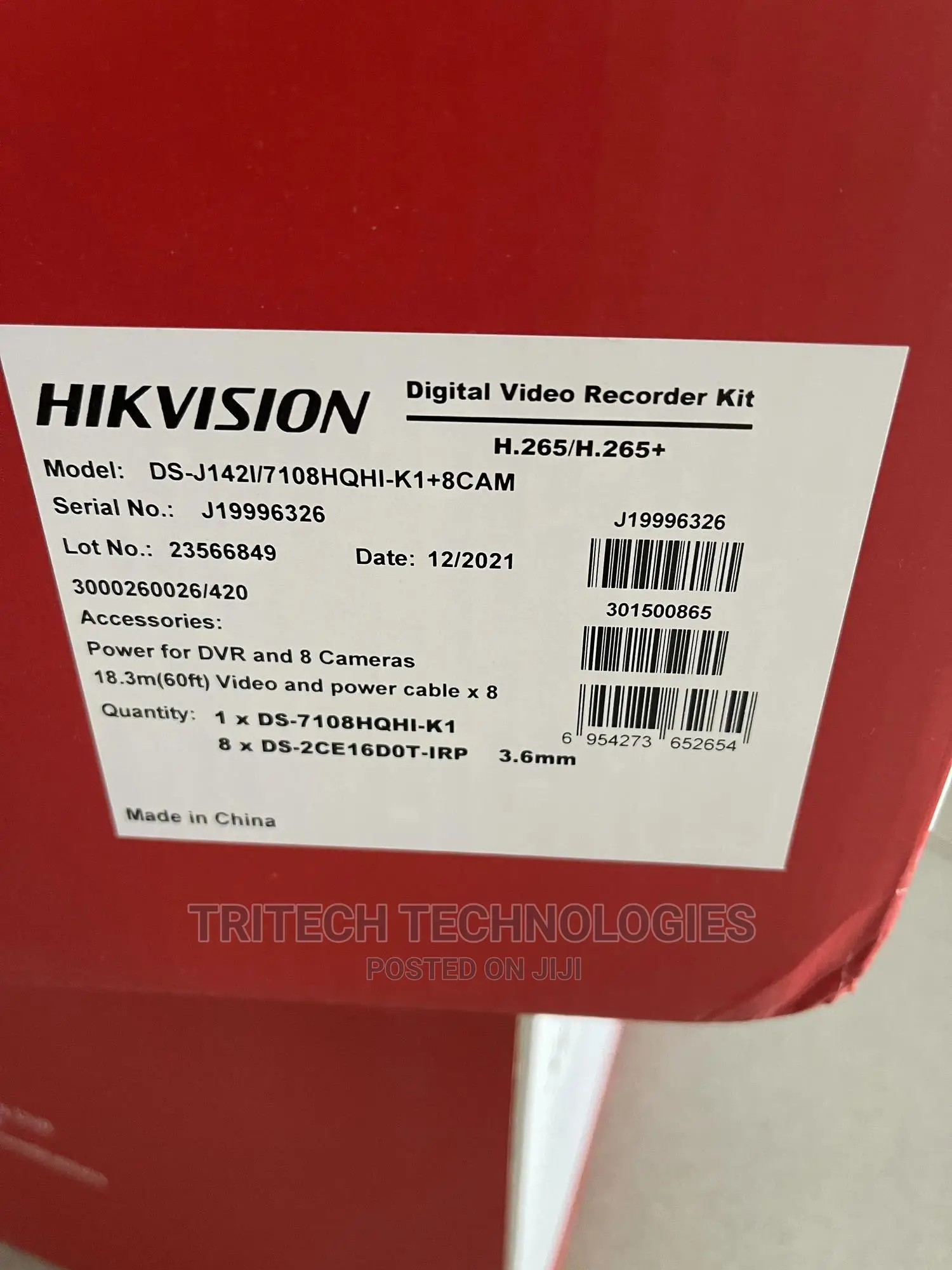 Hikvision Ds-J1421/7108hqh1-+4+4cam 8ch Complete DVR