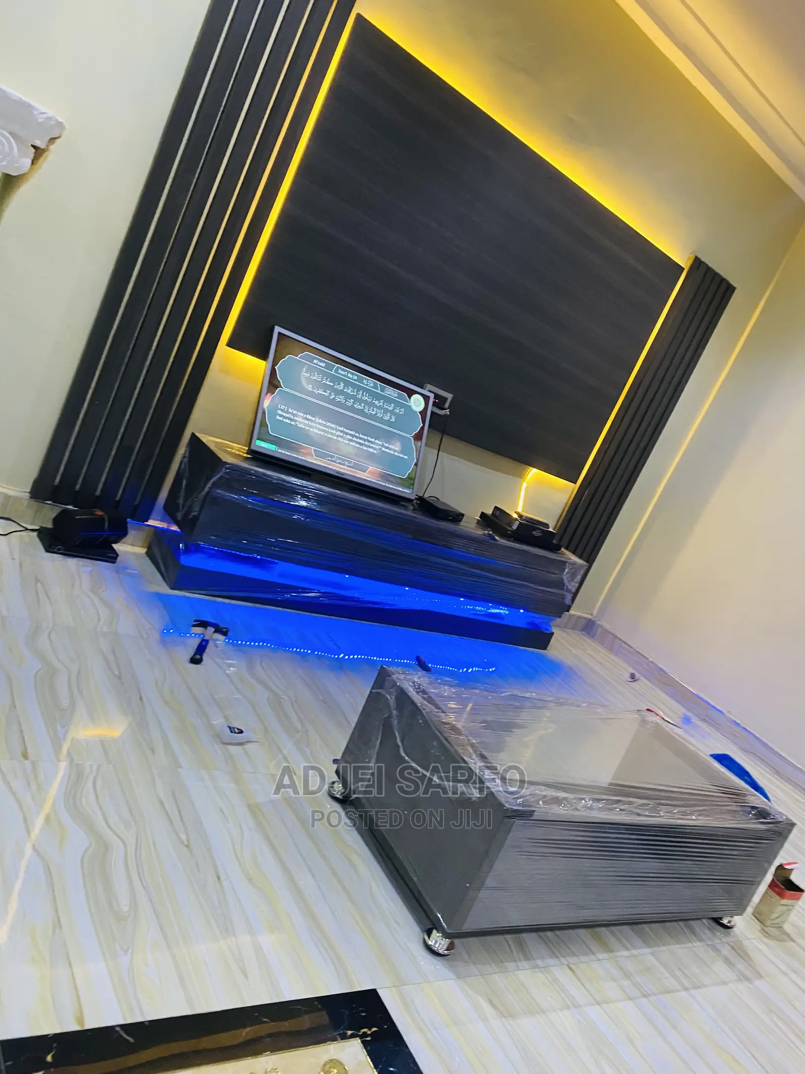 Original Led Tv Stand With Led Tv Board and Center Table