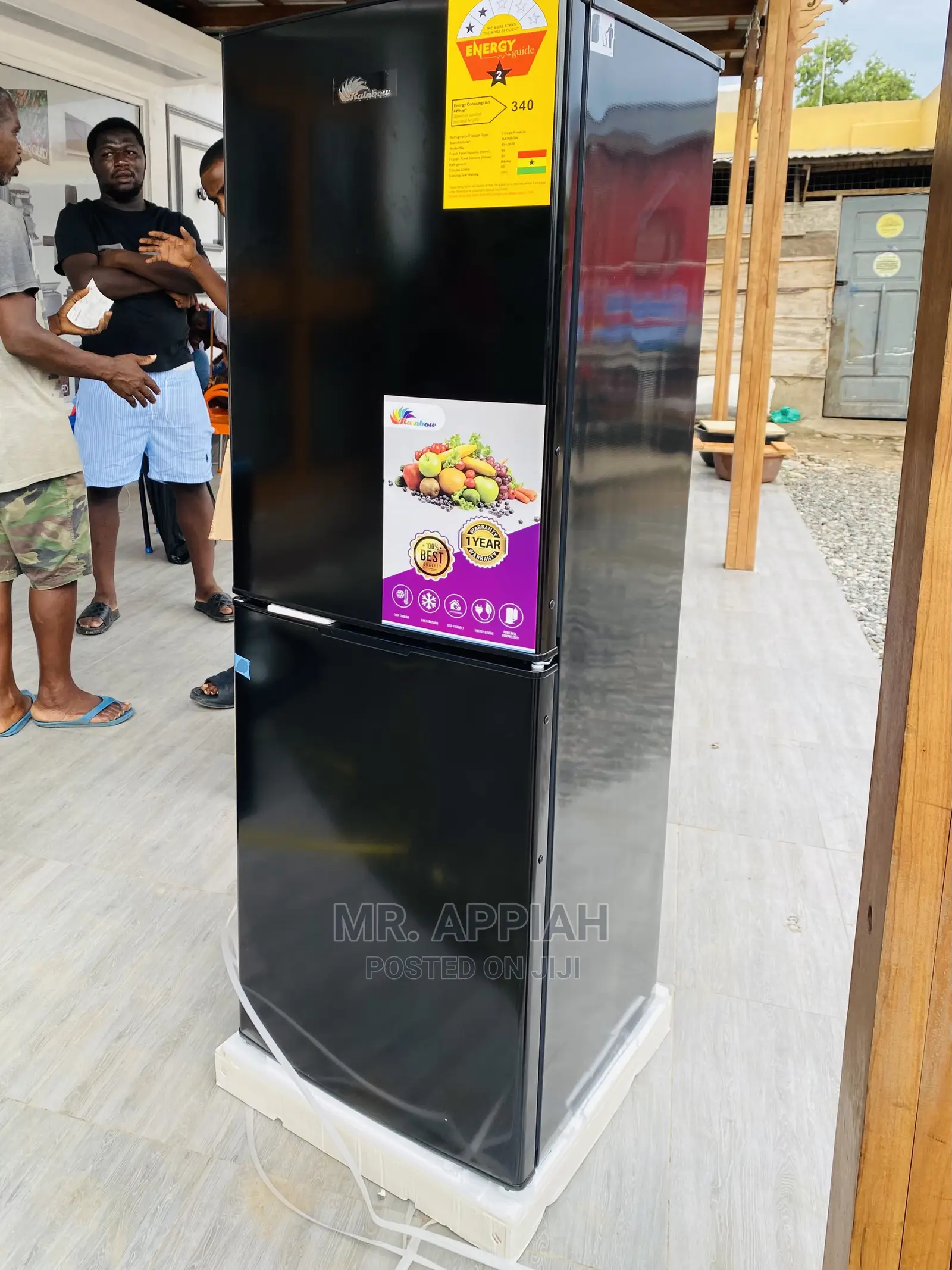 Eco-Friendly Rainbow  Double Door Fridge at Best Price,Black